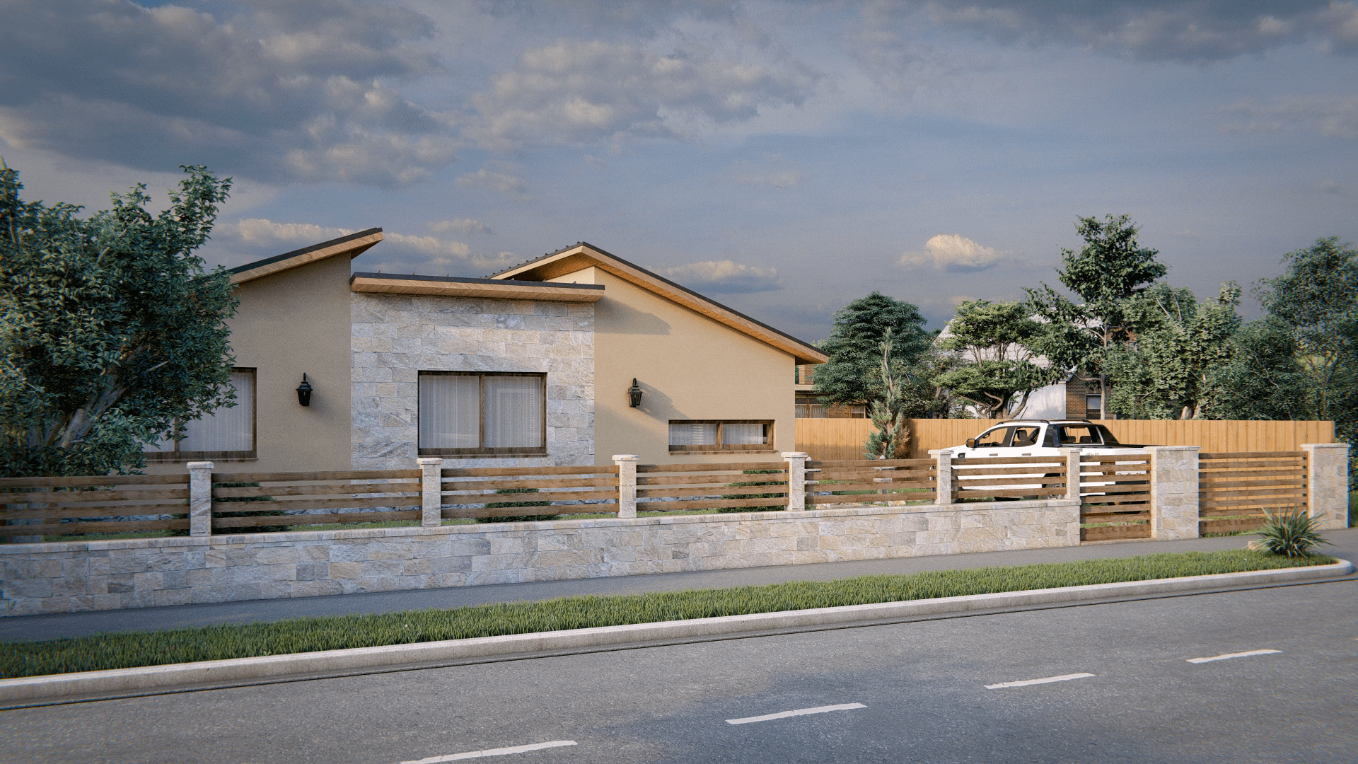 Mediterrán családi ház - Építészeti látványtervezés
